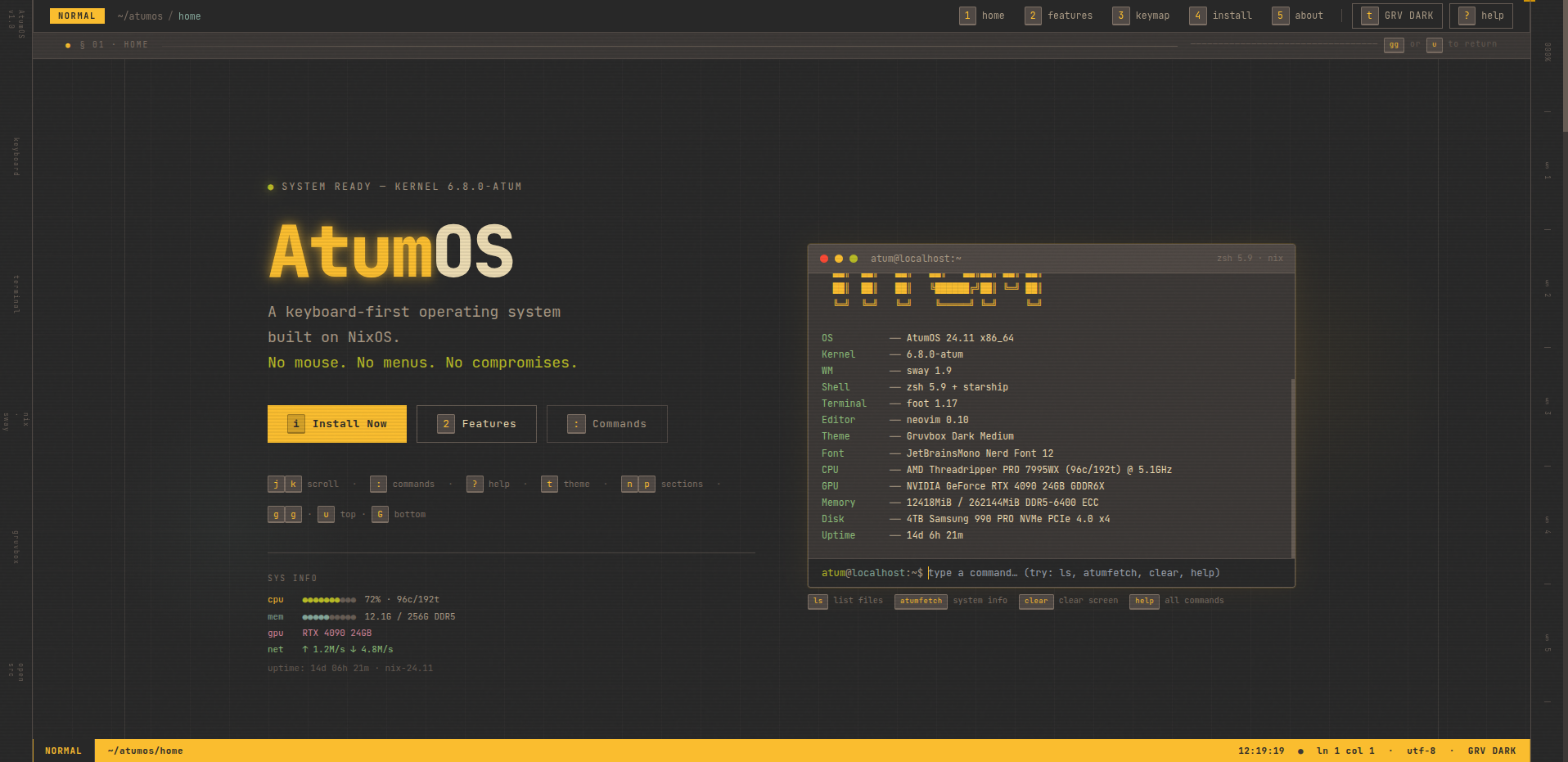 AtumOS preview
